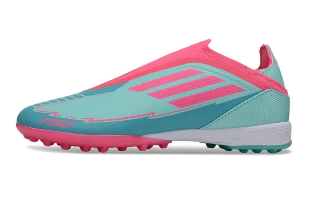 Adidas Bleu Rose Sock-Fit Collar Molded Rubber Studs Turf Chaussures de Football 8