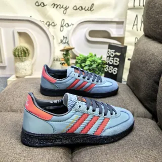 Adidas Blue Red Low-Top Suede Upper Lifestyle Sneakers