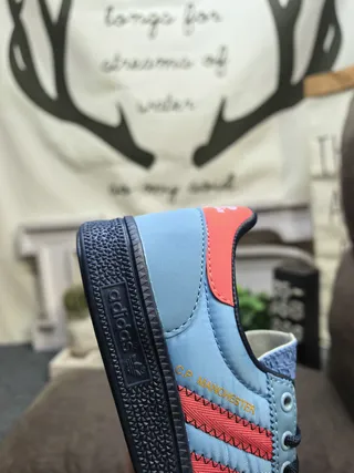 Adidas Blue Red Low-Top Suede Upper Lifestyle Sneakers 3