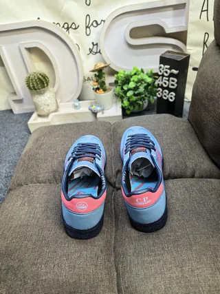 Adidas Blue Red Low-Top Suede Upper Lifestyle Sneakers 8
