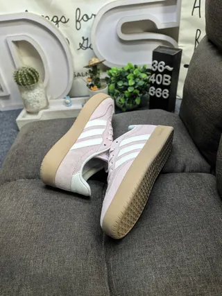 Adidas Blue White Suede Upper Three-Stripe Side Panel Lifestyle Sneakers 6