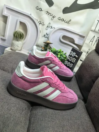 Adidas Blue White Suede Upper Three-Stripe Side Panel Lifestyle Sneakers 19