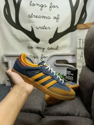 Adidas Blue Yellow Low-Top Textile Upper Lifestyle Sneakers 5