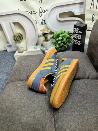 Adidas Blue Yellow Low-Top Textile Upper Lifestyle Sneakers 6
