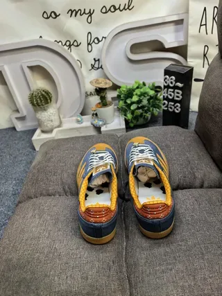 Adidas Blue Yellow Low-Top Textile Upper Lifestyle Sneakers 8