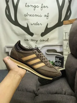 Adidas Brown Beige Vintage Runner Silhouette Suede And Leather Upper Lifestyle Sneakers 5