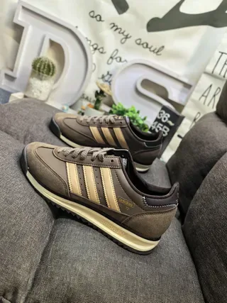 Adidas Brown Beige Vintage Runner Silhouette Suede And Leather Upper Lifestyle Sneakers 7