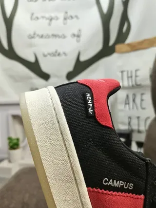 Adidas Campus Black and Red Lifestyle Sneakers 4