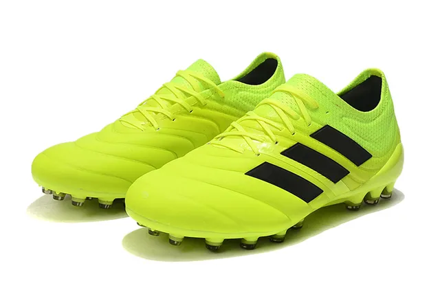 Adidas Copa Pure Amarillo Neón Negro Firm-Ground Zapatos de fútbol 18