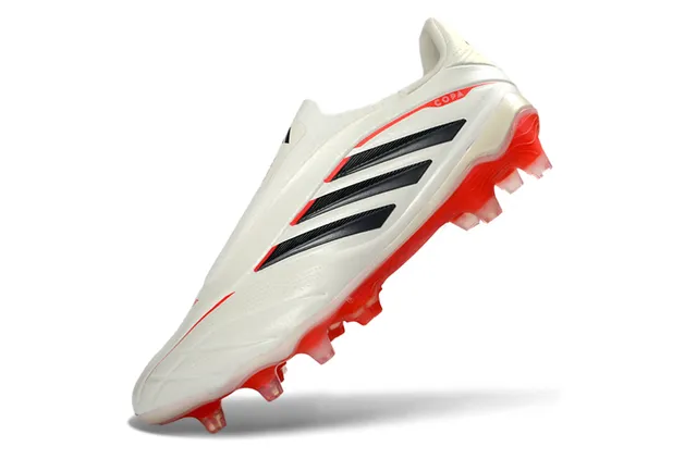 Adidas Copa White Red Low-Cut Synthetic Upper Translucent Outsole Firm-Ground Soccer Shoes 3