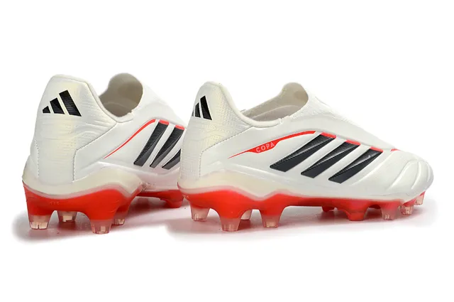 Adidas Copa White Red Low-Cut Synthetic Upper Translucent Outsole Firm-Ground Soccer Shoes 5