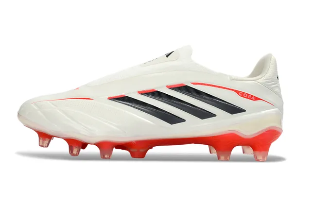 Adidas Copa White Red Low-Cut Synthetic Upper Translucent Outsole Firm-Ground Soccer Shoes 7