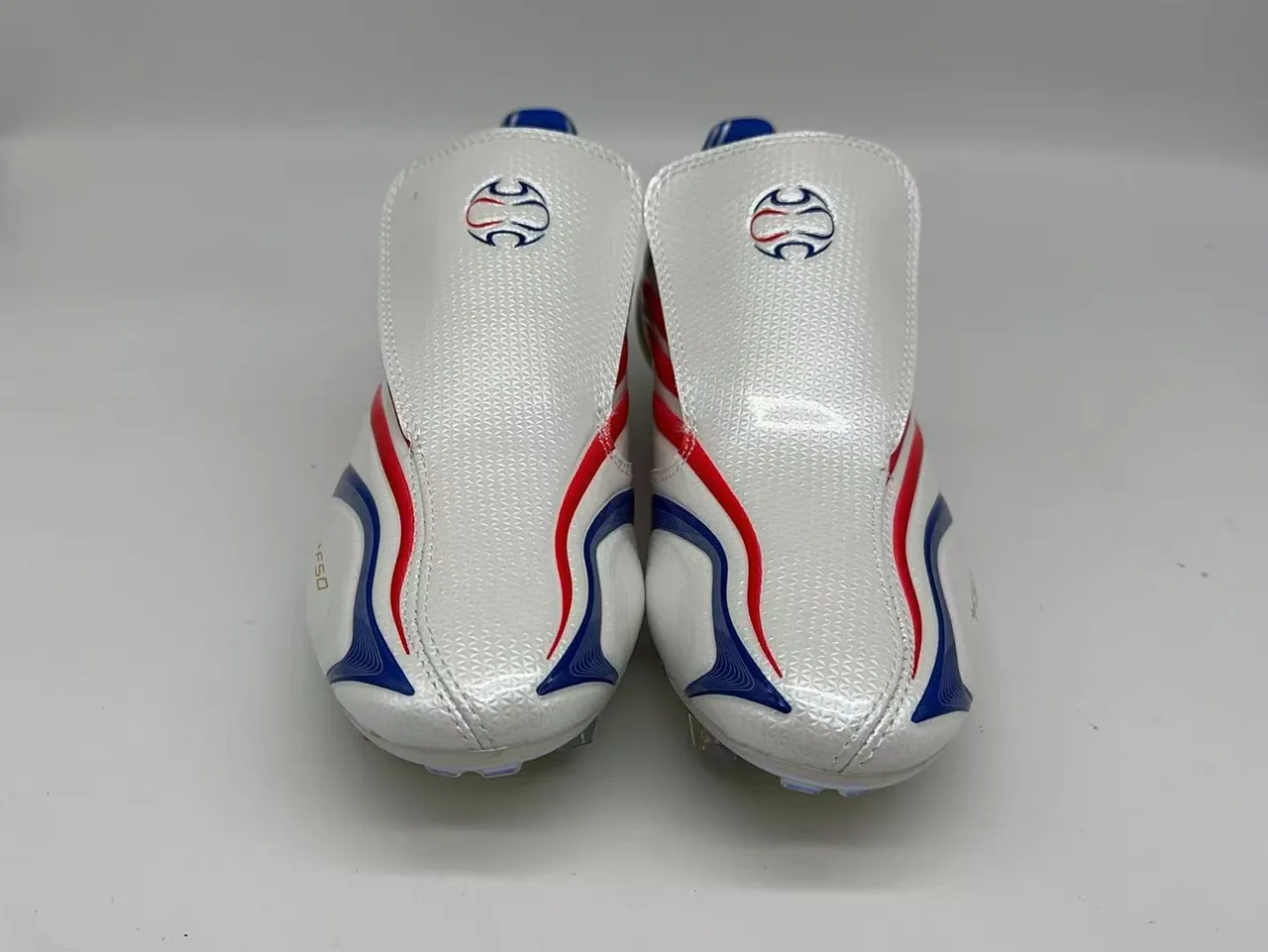 Adidas F50 Laceless White Red Blue Wave Stripe Firm-Ground Soccer Shoes 3