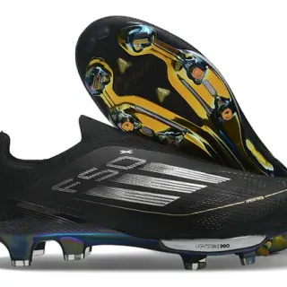 Adidas F50 Lightstrike Pro Black Gold Iridescent Firm-Ground Soccer Shoes