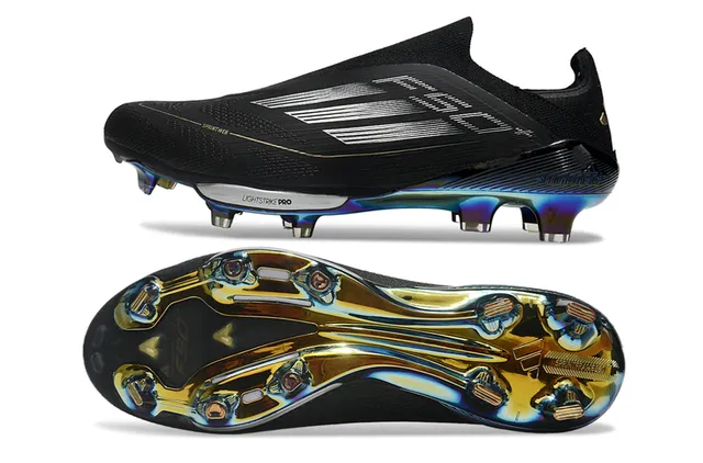 Adidas F50 Lightstrike Pro Black Gold Iridescent Firm-Ground Soccer Shoes 6