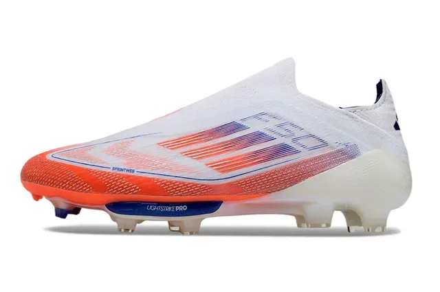 Adidas F50 Lightstrike Pro Blanco Naranja Azul Zapatillas de fútbol para terreno firme 7