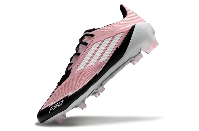 Adidas F50 Messi Pink Black White Firm-Ground Soccer Shoes 4