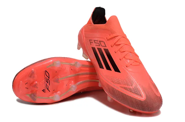 Adidas F50 Orange Black Low-Cut Molded-Stud Firm-Ground Soccer Shoes 4