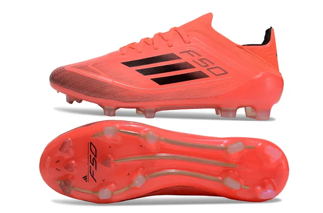 Adidas F50 Orange Black Low-Cut Molded-Stud Firm-Ground Soccer Shoes 6