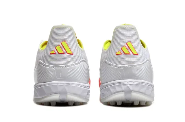 Adidas F50 Blanc Rouge Bas-Coupé Haut Synthétique Études Moulées Turf Chaussures de Football 4