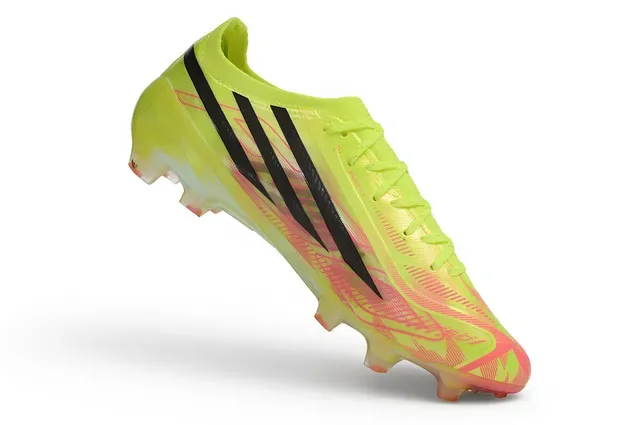 Adidas F50 Jaune Rose Néon Upper Synthétique Noir Three-Stripe Firm-Ground Chaussures de Football 2