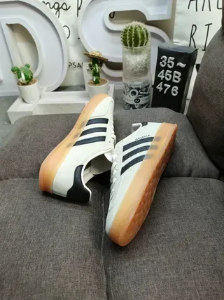 Adidas Gazelle Beige and Black Lifestyle Sneakers 6