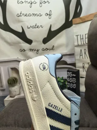 Adidas Gazelle Light Blue and Navy Lifestyle Sneakers 3