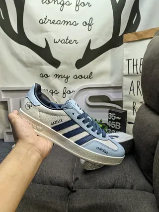 Adidas Gazelle Light Blue and Navy Lifestyle Sneakers 5