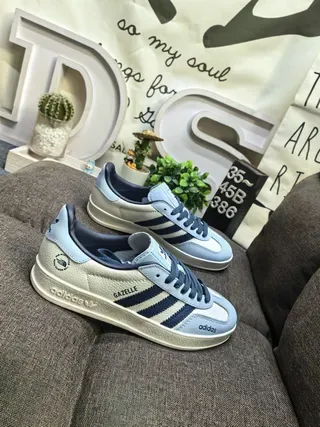 Adidas Gazelle Light Blue and Navy Lifestyle Sneakers 9