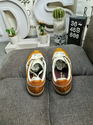 Adidas Gazelle OG Mustard Croc-Embossed Leather Lifestyle Sneakers 8