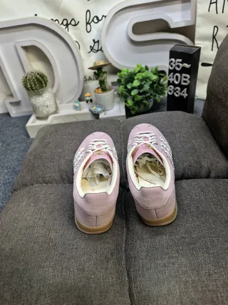 Adidas Gazelle Pink Beige Suede Lifestyle Sneakers 8