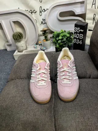 Adidas Gazelle Pink Beige Suede Lifestyle Sneakers 10