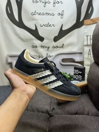 Adidas Gazelle Pink Beige Suede Lifestyle Sneakers 15