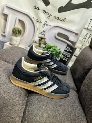 Adidas Gazelle Pink Beige Suede Lifestyle Sneakers 19