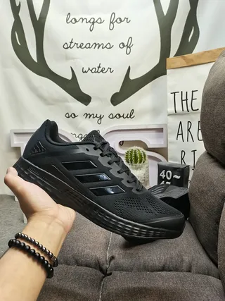 Adidas Gray Black Lightweight Mesh Upper Three-Stripe Side Branding Lifestyle Sneakers 15
