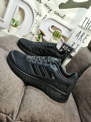 Adidas Gray Black Lightweight Mesh Upper Three-Stripe Side Branding Lifestyle Sneakers 17