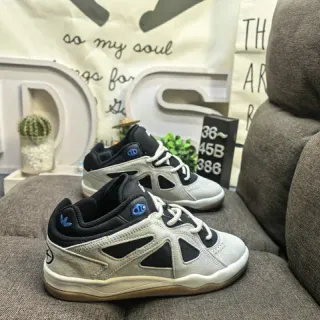 Adidas Gray Black Low-Top Padded Collar Lifestyle Sneakers