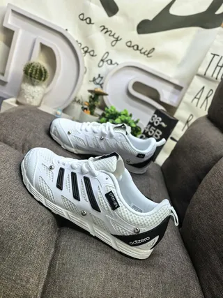Adidas Gray Black Mesh Upper Three Stripes Running Shoes 17