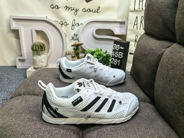 Adidas Gray Black Mesh Upper Three Stripes Running Shoes 21
