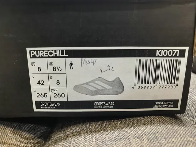 Adidas Gray Black Ribbed Monolithic Upper Laceless Slip-On Lifestyle Sneakers 2