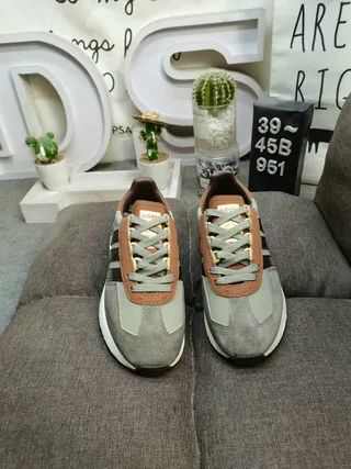 Adidas Gray Brown Retro Runner Silhouette Suede And Leather Upper Lifestyle Sneakers 10