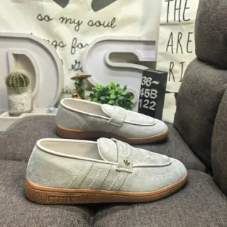 Adidas Gray Brown Suede Upper Padded Strap Loafer