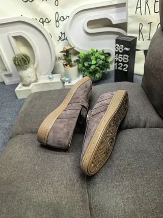Adidas Gray Brown Suede Upper Padded Strap Loafer 6