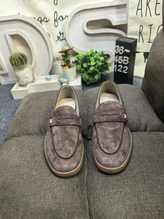 Adidas Gray Brown Suede Upper Padded Strap Loafer 10