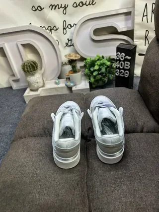 Adidas Gray White Low-Top Iridescent Overlay Lifestyle Sneakers 8
