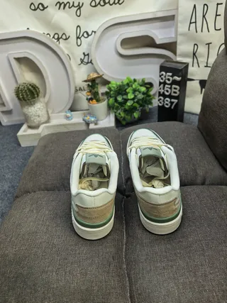 Adidas Green Beige Low-Top Panelled Upper Lifestyle Sneakers 8