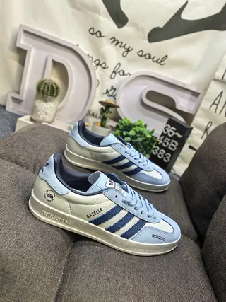 Adidas Green Gray Low-Top Suede-Leather Mix Lifestyle Sneakers 19