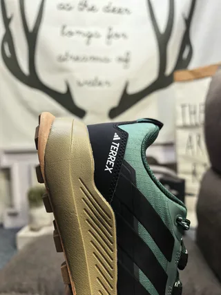 Adidas Green Gray Low-Top Trail-Inspired Mesh And Synthetic Overlay Construction Lifestyle Sneakers 3