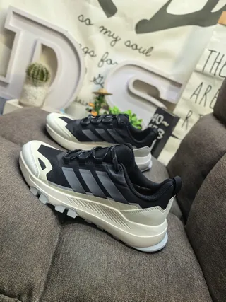 Adidas Green Gray Low-Top Trail-Inspired Mesh And Synthetic Overlay Construction Lifestyle Sneakers 17