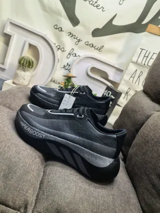 Adidas Hyperboost Black Gray Lifestyle Sneakers 7